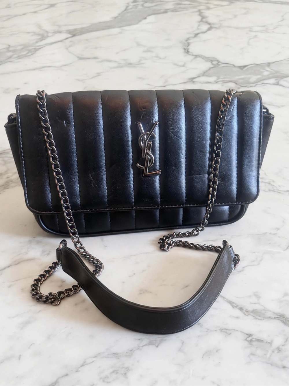 Black Quilted Crossbody Bag